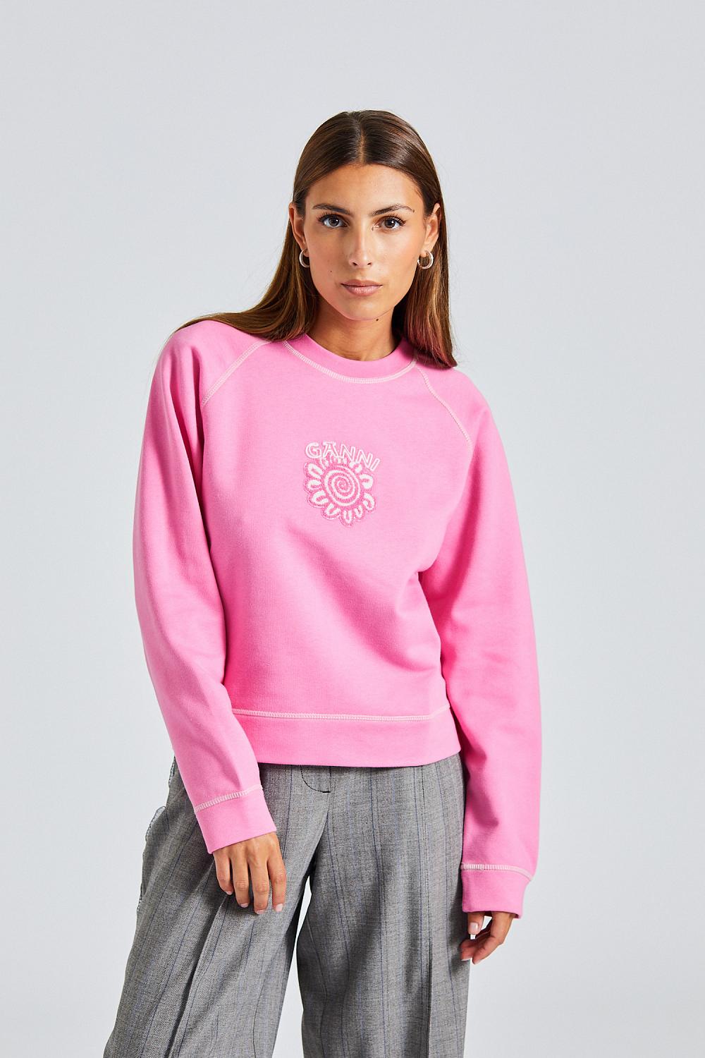 Isoli Raglan Solid Sweatshirt Wild Orchid | Retro